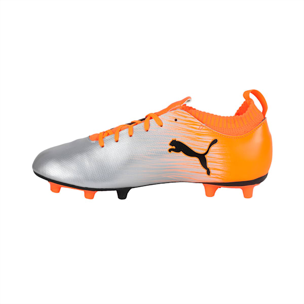 evoKNIT FTB II FG Men's Football Boots, Puma Silver-Shocking Orange-Puma Black, extralarge-IND