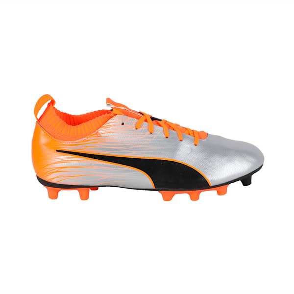 evoKNIT FTB II FG Men's Football Boots, Puma Silver-Shocking Orange-Puma Black, extralarge-IND