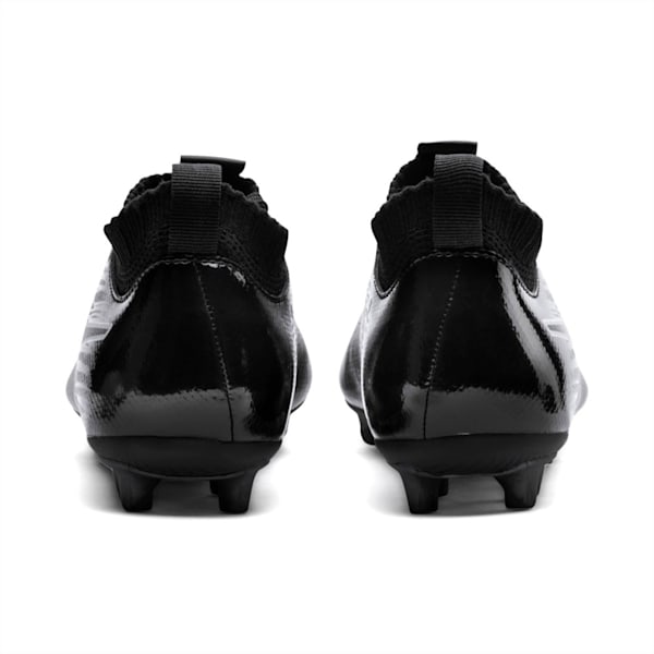 evoKN FTB II Youth Indoor Football Boots, Black-Black-Silver, extralarge-IND