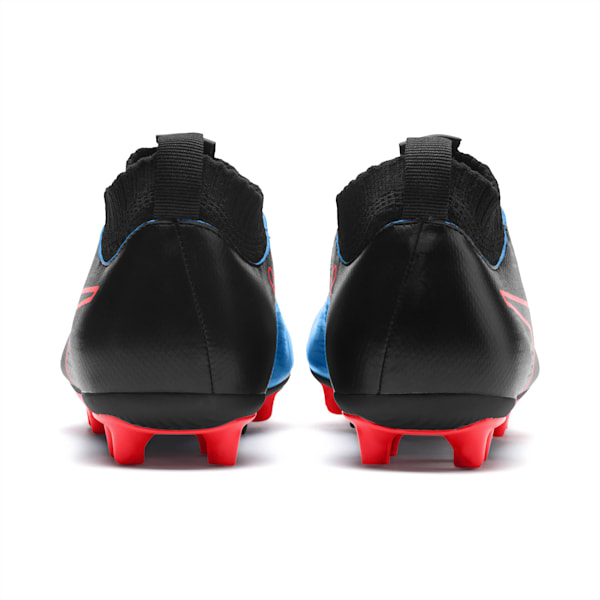 evoKN FTB II Youth Indoor Football Boots, Bleu Azur-Red Blast-Black, extralarge-AUS