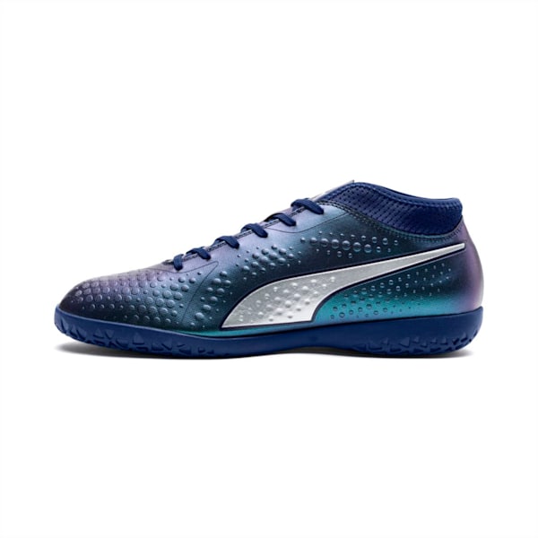 PUMA ONE 4 Synthetic IT Indoor Court Shoes, Sodalite Blue-Silver-Peacoat, extralarge-IND