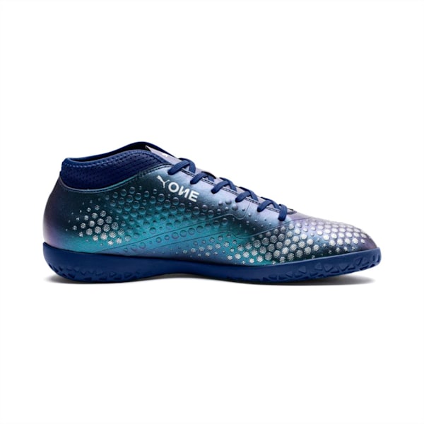 PUMA ONE 4 Synthetic IT Indoor Court Shoes, Sodalite Blue-Silver-Peacoat, extralarge-IND