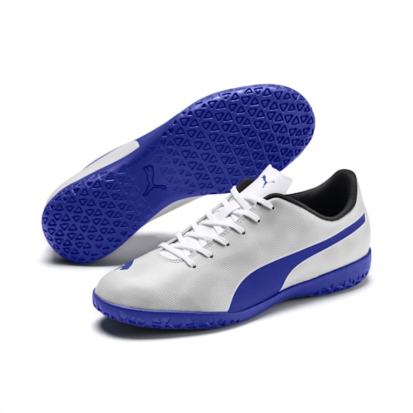 Rapido IT Men’s Soccer Shoes, Puma White-Royal Blue-Light Gray, extralarge