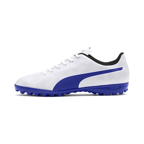 Rapido TT Men’s Soccer Cleats, Puma White-Royal Blue-Light Gray, extralarge