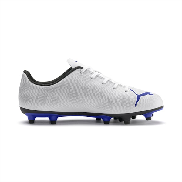 Rapido FG Boy’s Soccer Cleats JR, Puma White-Royal Blue-Light Gray, extralarge