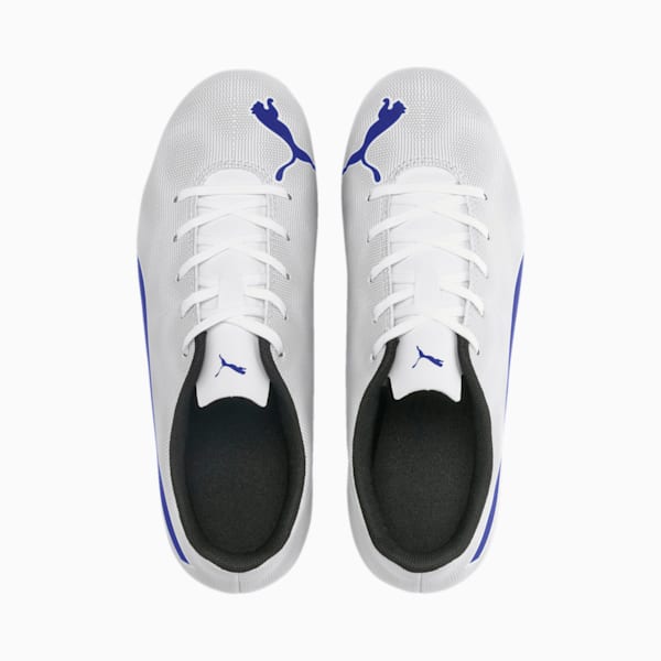 Rapido FG Boy’s Soccer Cleats JR, Puma White-Royal Blue-Light Gray, extralarge
