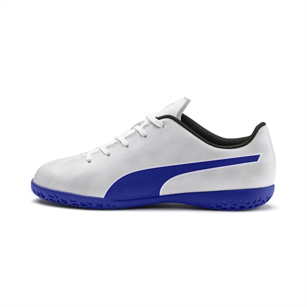 Rapido IT Boy’s Soccer Shoes JR, Puma White-Royal Blue-Light Gray, extralarge