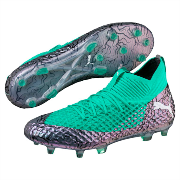 FUTURE 2.1 NETFIT FG/AG Men's Football Boots, Col Shift-Green-White-Black, extralarge-IND