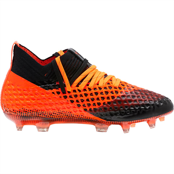 FUTURE 2.1 NETFIT FG/AG Soccer Cleats JR, Puma Black-Shocking Orange, extralarge