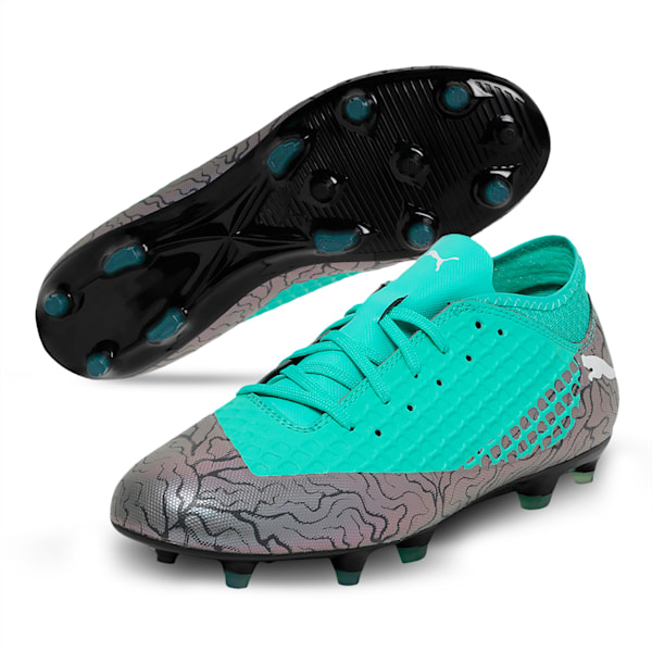 FUTURE 2.4 FG/AG Kids' Football Boots, Col Shift-Green-White-Black, extralarge-IND