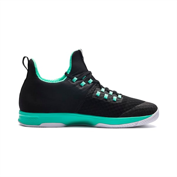 Rise XT 3 Indoor Teamsport Shoes, Puma Black-Biscay Green-Puma White, extralarge-IND