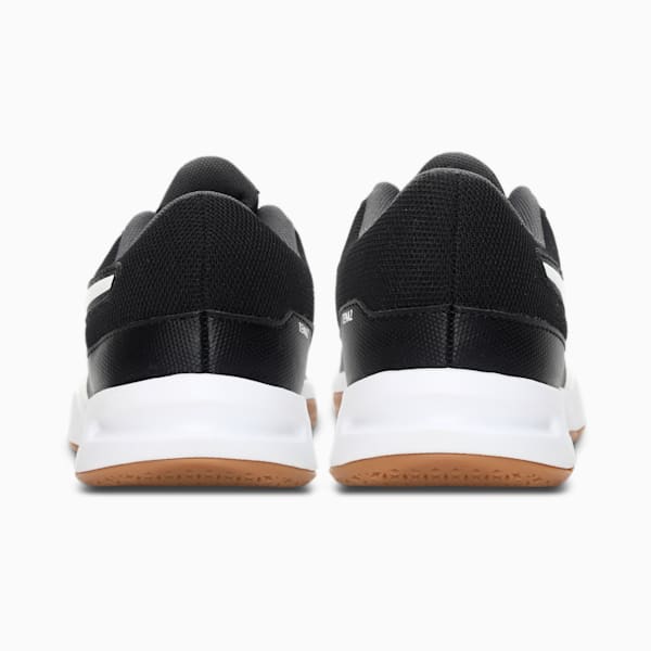 Tenaz Kids' Indoor Teamsport Shoes, Puma Black-Puma White-Iron Gate-Gum, extralarge-IND