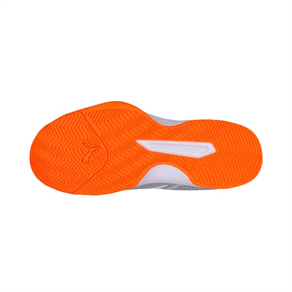 PUMA Stoker.18 Indoor Training Shoes, Puma White-Quarry-Shocking Orange, extralarge-IND