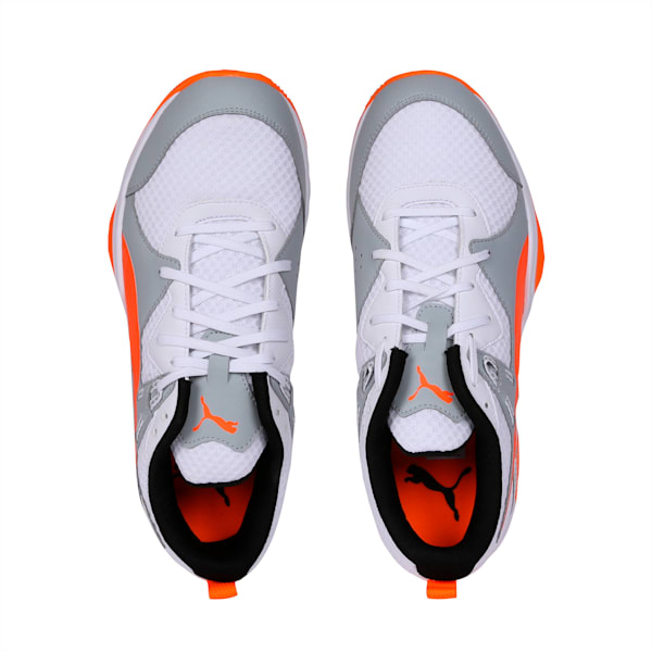 PUMA Stoker.18 Indoor Training Shoes, Puma White-Quarry-Shocking Orange, extralarge-IND