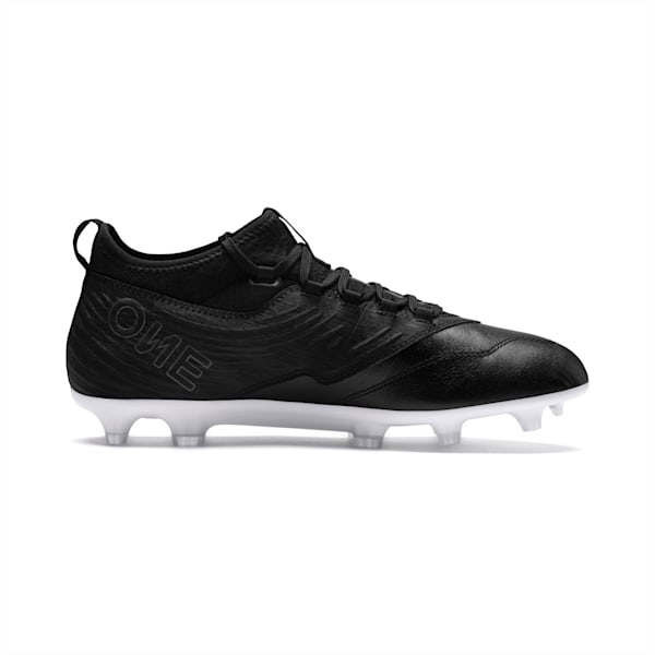 PUMA ONE 19.3 FG/AG Men’s Soccer Cleats, Puma Black-Puma Black-Puma White, extralarge