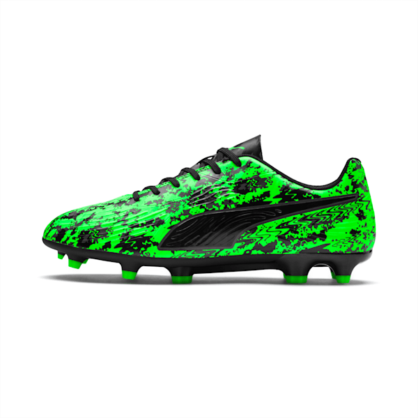 PUMA ONE 19.4 FG/AG Men's Football Boots, Green Gecko-Black-Gray, extralarge-IND