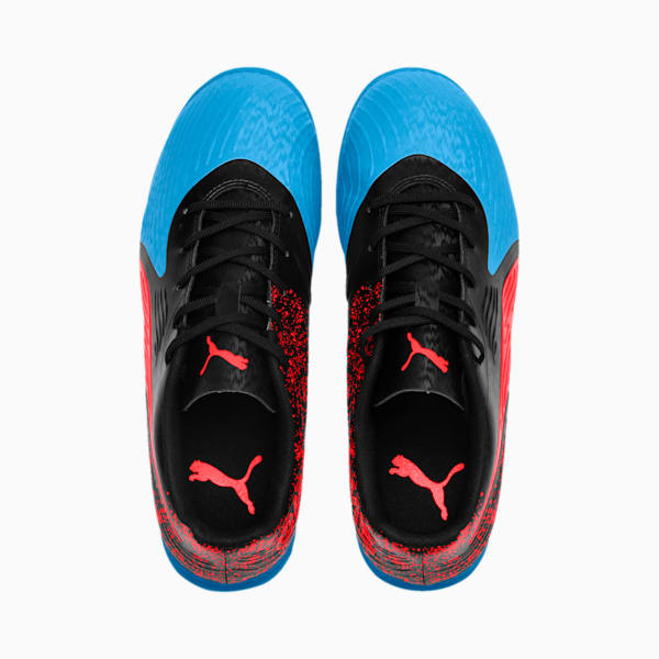 PUMA ONE 19.4 IT Soccer Shoes JR, Bleu Azur-Red Blast-Puma Black, extralarge