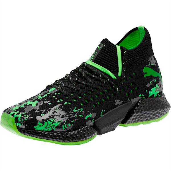 FUTURE Rocket Men’s Running Shoes, Black-Gray-Green Gecko, extralarge