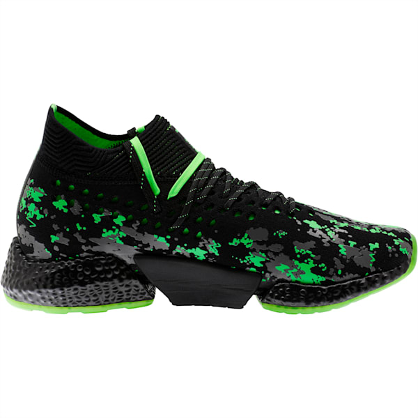 FUTURE Rocket Men’s Running Shoes, Puma Black-Charcoal Gray-Green Gecko, extralarge