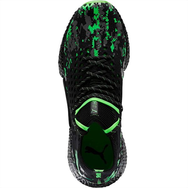 FUTURE Rocket Men’s Running Shoes, Puma Black-Charcoal Gray-Green Gecko, extralarge
