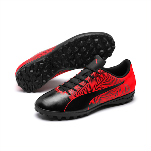 PUMA Spirit II TT Men's Football Boots, Puma Black-Red Blast, extralarge-IND