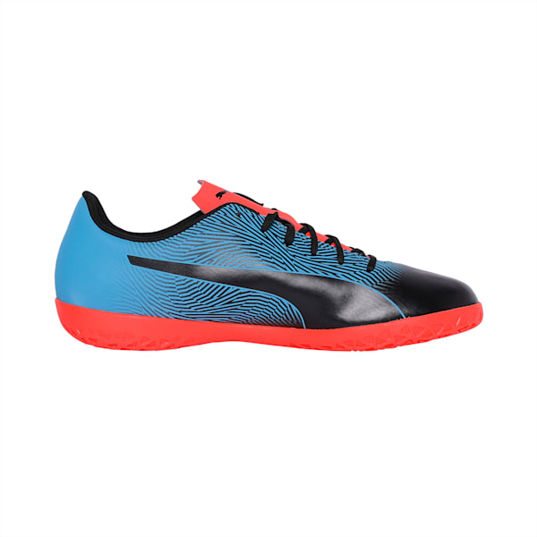 PUMA Spirit II IT Men's Indoor Court Shoes, Puma Black-Bleu Azur-Red Blast, extralarge-IND
