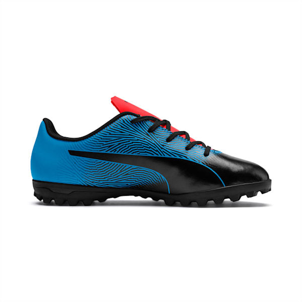 PUMA Spirit II TT Youth Football Boots, Black-Bleu Azur-Red Blast, extralarge-IND