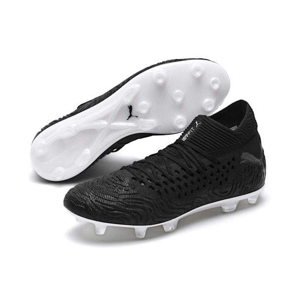 FUTURE 19.1 NETFIT FG/AG Men's Football Boots, Black-Black-White, extralarge