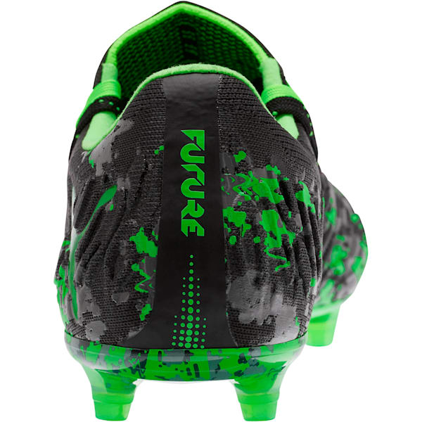 FUTURE 19.1 NETFIT Lo FG/AG Men’s Soccer Cleats, Puma Black-Charcoal Gray-Green Gecko, extralarge