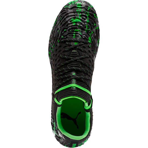 FUTURE 19.1 NETFIT Lo FG/AG Men’s Soccer Cleats, Puma Black-Charcoal Gray-Green Gecko, extralarge