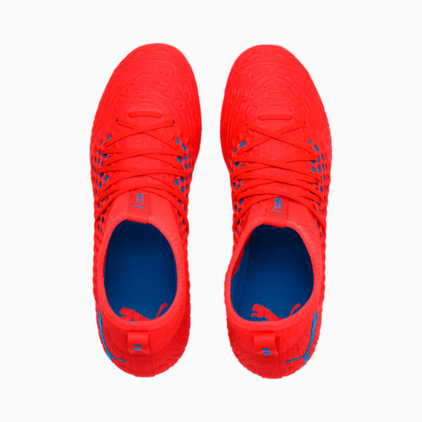 FUTURE 19.3 NETFIT FG/AG Men’s Soccer Cleats, Red Blast-Bleu Azur, extralarge