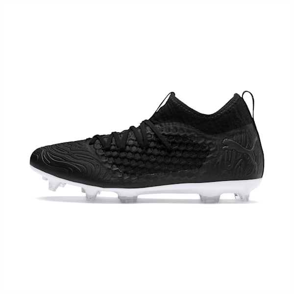 FUTURE 19.3 NETFIT FG/AG Men’s Soccer Cleats, Puma Black-Puma Black-Puma White, extralarge