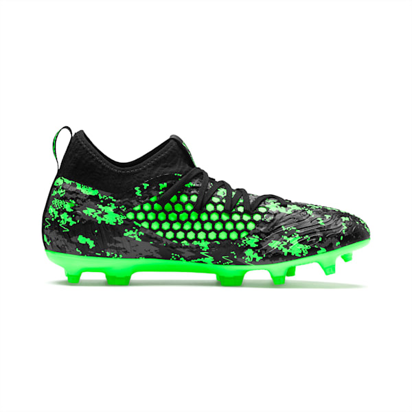 FUTURE 19.3 NETFIT FG/AG Men's Football Boots, Black-Gray-Green Gecko, extralarge-IND