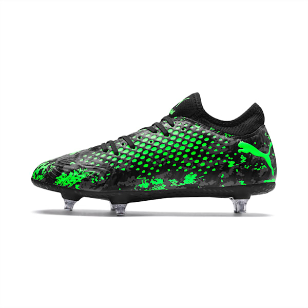 FUTURE 19.4 SG Men's Football Boots, Black-Gray-Green Gecko, extralarge-IND