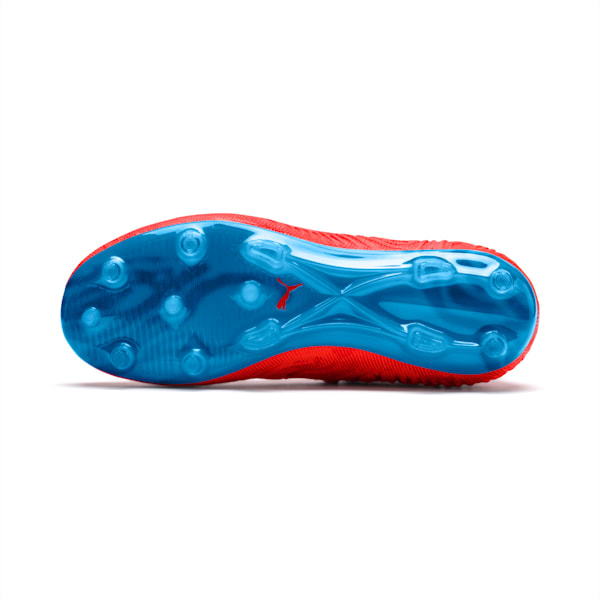 FUTURE 19.1 NETFIT FG/AG Soccer Cleats JR, Red Blast-Bleu Azur, extralarge