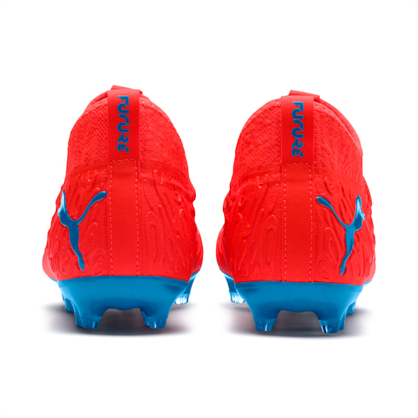 FUTURE 19.3 NETFIT FG/AG Soccer Cleats JR, Red Blast-Bleu Azur, extralarge