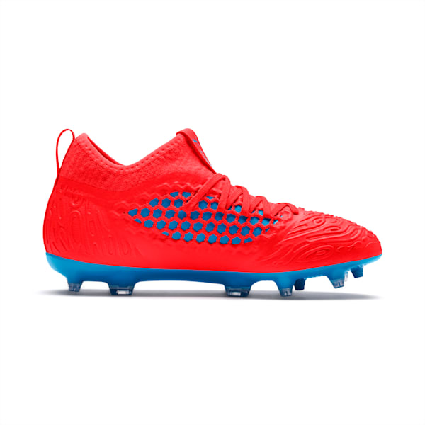 FUTURE 19.3 NETFIT FG/AG Soccer Cleats JR, Red Blast-Bleu Azur, extralarge