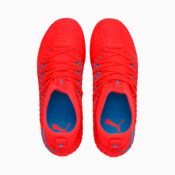 FUTURE 19.3 NETFIT FG/AG Soccer Cleats JR, Red Blast-Bleu Azur, extralarge