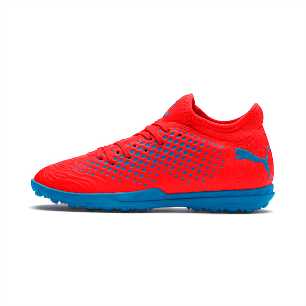 FUTURE 19.4 TT Soccer Shoes JR, Red Blast-Bleu Azur, extralarge
