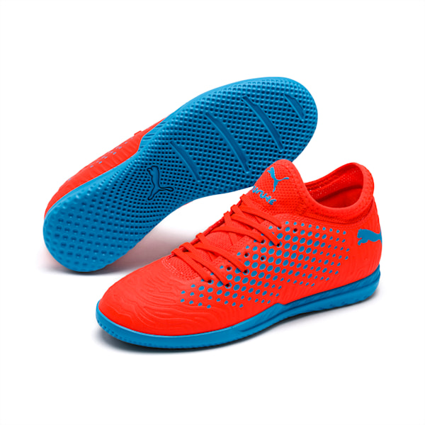 FUTURE 19.4 IT Soccer Shoes JR, Red Blast-Bleu Azur, extralarge