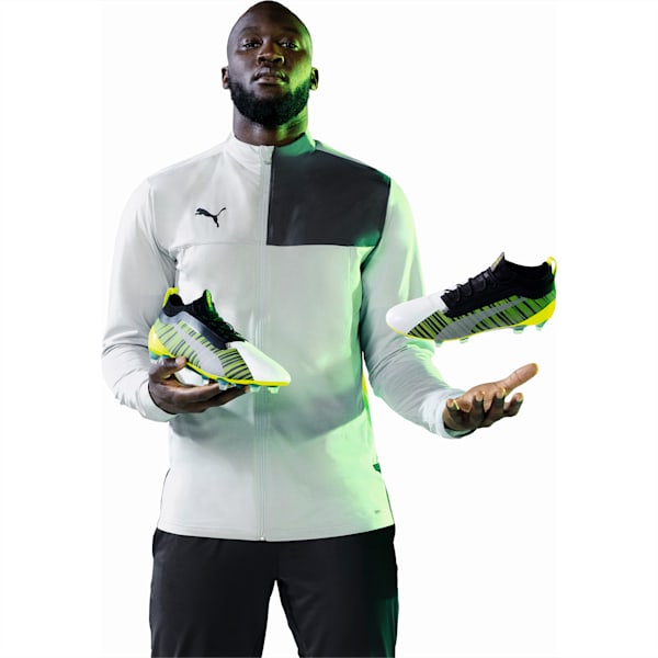 PUMA ONE 5.1 evoKNIT FG/AG Men's Football Boots, White-Black-Yellow Alert, extralarge-IND