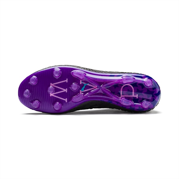 FUTURE 19.1 MVP FG/AG Men’s Soccer Cleats, Puma Black-Caribbean Sea-ELECTRIC PURPLE-Shocking Orange, extralarge