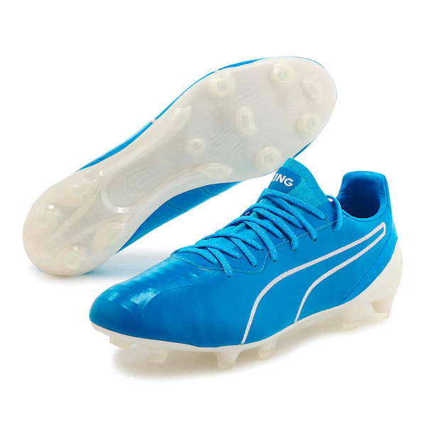 プーマ キング プラチナム FG/AG サッカースパイク, Luminous Blue-Puma White, extralarge-JPN