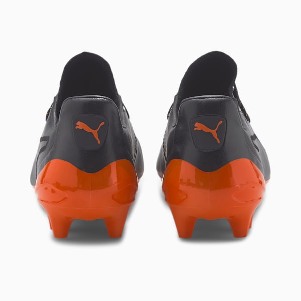 KING Platinum CMEVA Men's FG/AG Football Boots, Puma Black-Shocking Orange, extralarge