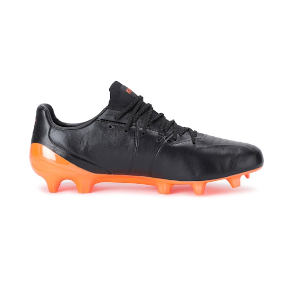 KING Platinum CMEVA Men's FG/AG Football Boots, Puma Black-Shocking Orange, extralarge-IND