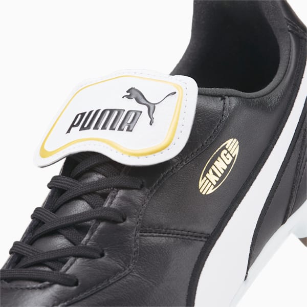KING Top FG Football Boots, Puma Black-Puma White, extralarge-GBR