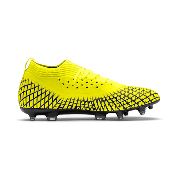 FUTURE 4.2 NETFIT FG/AG Men's Soccer Cleats, Yellow Alert-Puma Black, extralarge