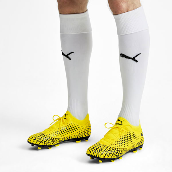 FUTURE 4.4 FG/AG Men's Football Boots, Yellow Alert-Puma Black