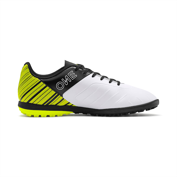 PUMA ONE 5.4 TT Men's Soccer Shoes, Puma White-Puma Black-Yellow Alert, extralarge