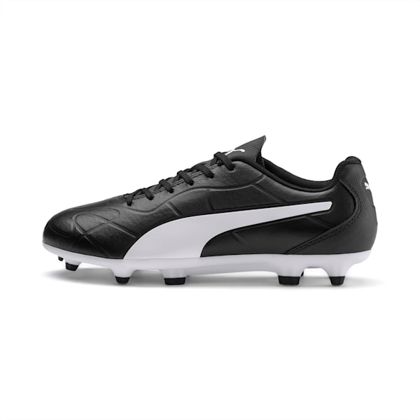 Monarch FG Kid's Football Boots, Puma Black-Puma White
